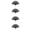 4Pcs Elegant Black Handheld Folding Fans Bamboo Fan for Dance Props 8