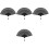 4Pcs Elegant Black Handheld Folding Fans Bamboo Fan for Dance Props 3