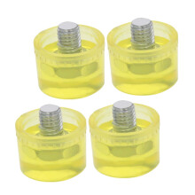 Replacement Rubber Hammer Tips 4 Pcs Marring Mallet Heads For Woodworking Camping Upholstery Shock Absorption Easy Installation