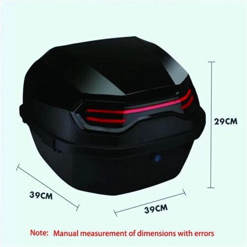 Motorcycle  Box ABSPP Solid Case White Rear Trunk Box For Full Helmet Storage Scooter Tail Box 1
