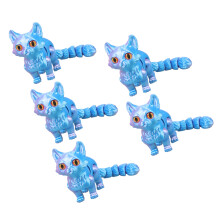 Chats imprimés en 3D, articulations flexibles, chat-Bleu de rêve