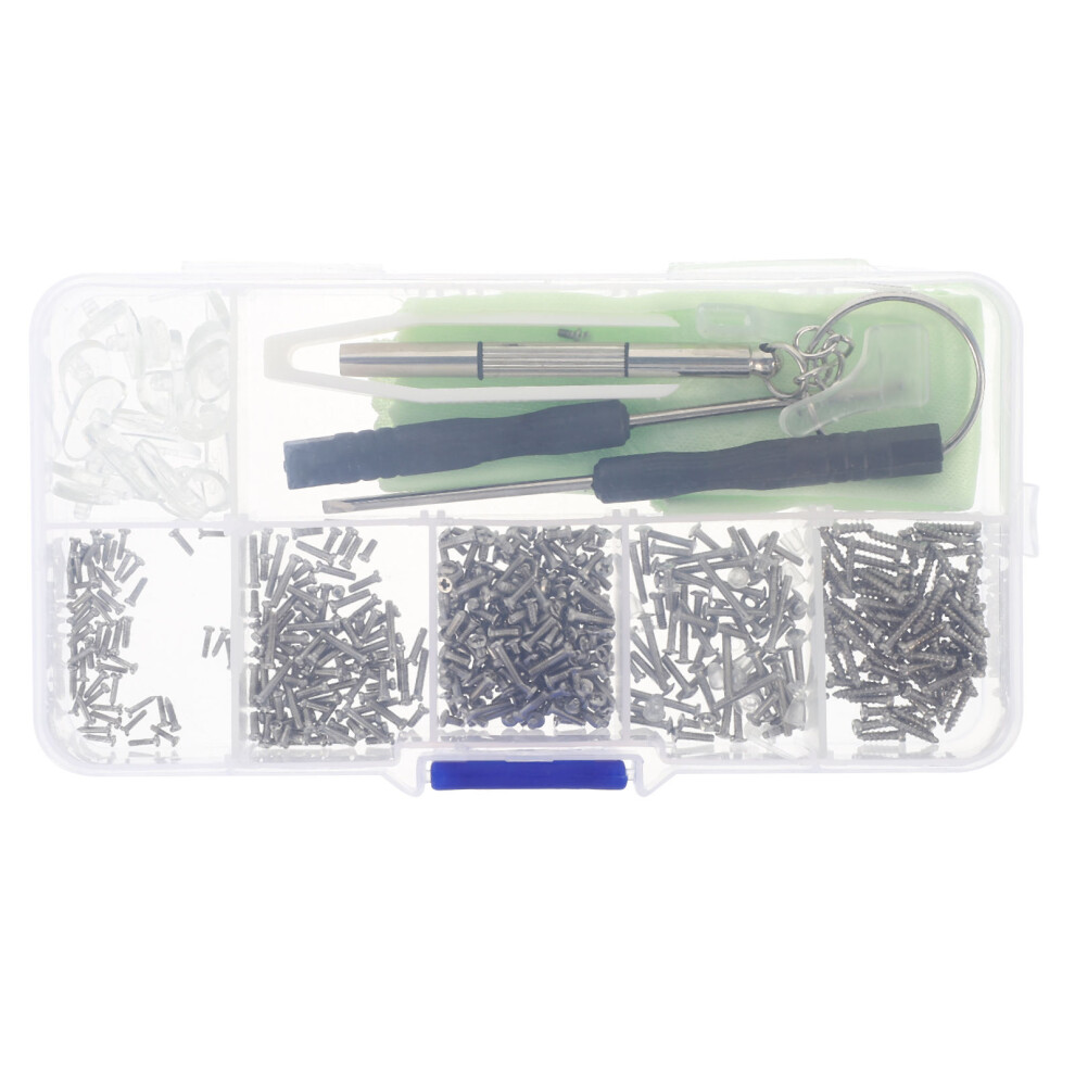 Aboofan 4 Sets Glasses Fixing Kit With Screws Eyeglasses Repairing Tools