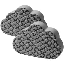 4Pcs Grey Absorbent Pan and Dish Scrubbers Lightweight Home Cleaning