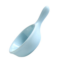 40ml Ceramic Sauce Dish With Handle Snack Dipping Bowl Sky Blue