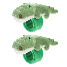 2Pz Braccialetti Slap Morbidi in Peluche Multiuso Animali Per Ragazzi