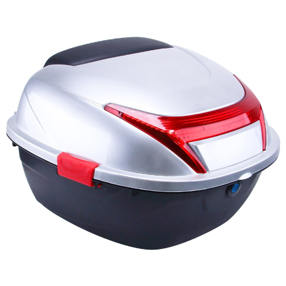 Universal Motorcycle Case Tail Box With Backrest Waterproof Large Capacity Trunk With Reflector 9347817945850