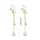 Boucles d'oreilles classiques en perles de fleurs, ton-Or 4