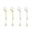 Boucles d'oreilles classiques en perles de fleurs, ton-Or 2