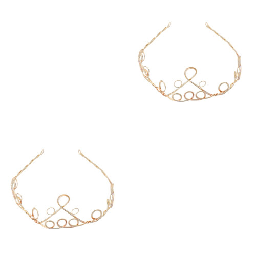 2 Unidades Tiara Simples Estilo Coroa Para Noiva Acessório 2