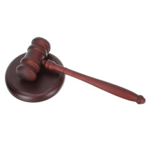 Judge Gavel Set with Sound Block, Smooth Edge Wooden Auction Hammer for Courtroom and Role Play
