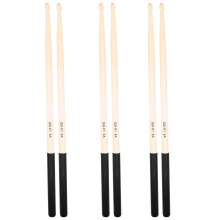 3Paia Bacchette Per Percussioni in Legno Nero Con Impugnatura Comoda