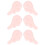 3Paio Fermagli Decorativi D'angelo in Tessuto Rosa Per 1