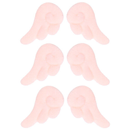 3Paio Fermagli Decorativi D'angelo in Tessuto Rosa Per