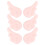 3Paio Fermagli Decorativi D'angelo in Tessuto Rosa Per 6