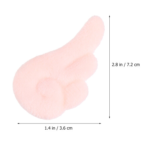 3Paio Fermagli Decorativi D'angelo in Tessuto Rosa Per 1