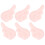 3Paio Fermagli Decorativi D'angelo in Tessuto Rosa Per 5