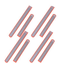 8pcs stainless steel straight ruler double sided for sewing and school