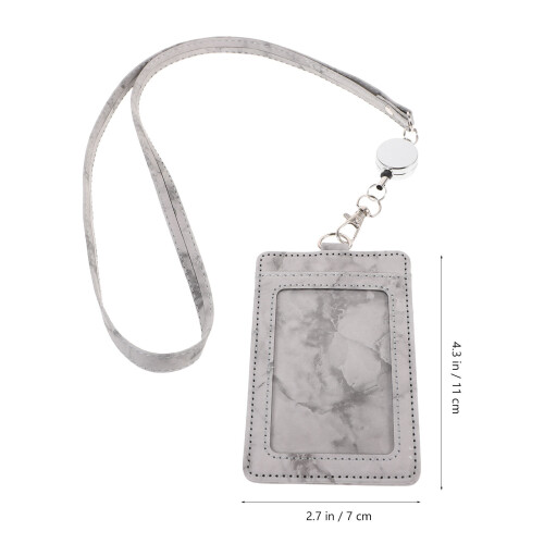 1Conjunto Capa Protetora Para Crachá Com Cordão Destacável PU 1