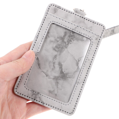 1Conjunto Capa Protetora Para Crachá Com Cordão Destacável PU 2