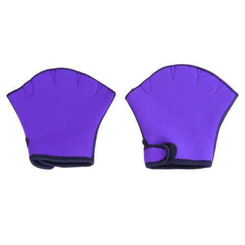 1Par Webbed Roxas Mão Para Musculação Piscina