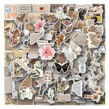 Vintage stickers 120 PCS retro aesthetic sticker pack aesthetic vinyl vintage stickers waterproof retro aesthetic scrapbook stickers for laptops, scra