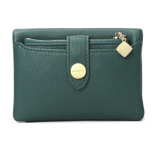 Compact Bifold Wallet for Women, Luxury Waxed Leather with Personalized Two-Fold Design
