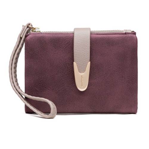 Faux Leather Women's Wallet, RFID Blocking Bifold Design With Compact Size