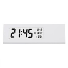 Modern Wall Clock With Alarm Time Date Temperature Backlight, Simple And Fashionable Digital Kosher Clock For Desk Clock Office Bedroom Usage,