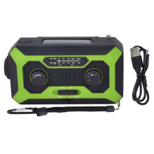 Survival Kit Essential, Solar Crank Am Fm Radio With Emergency Battery Charger, Led Flashlight, Reading Lamp, Sos Alarm, Waterproof, Perfect For Outdo
