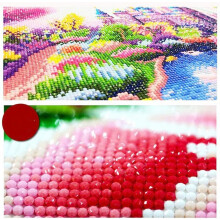 Seções de diamante quadradas, tela a óleo de alta definição, kits de pintura com diamantes para decoração e alegria de viver, produto