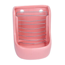 Chinchilla Rabbit Food Bowl Hanging Cage Feeder Ceramic Grass Rack For Small Pets Easy Clean Decor Match