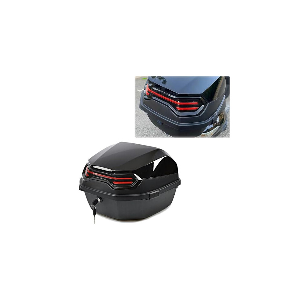 Motorcycle Box 36L Waterproof Tail Case With Lock And Backrest For Helmet Storage 9347817947168