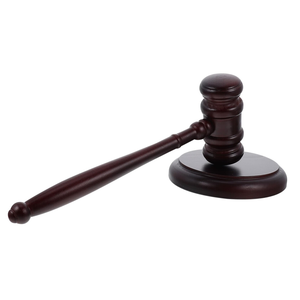 Court Judge's Hammer Gavel With Base For Lawyers And Auctioneers Smooth Edges Clear Sound For Auctions 9347817947229