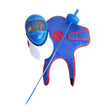 Fencing Sport Mask for Kids Blue Portable Face Protection Gear for Practice Sword Set