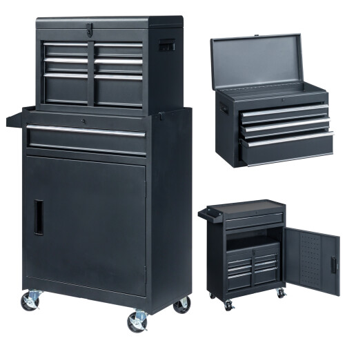 Heavy Duty Roller Tool Cabinet Storage Chest Box Garage Workshop 4 Drawers