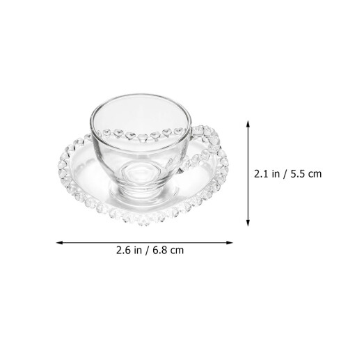 Conjunto De De Transparente Para Café E 2