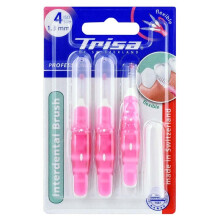 Trisa Interdental Brush Pink 1.3Mm Size 4 002738 | Cleaning Between Teeth And Healthy gums