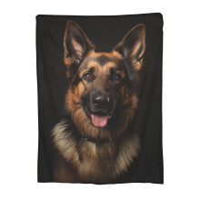 German Shepherd Plush Blanket 60x50 Inch, Super Soft Animal Theme Pet Blanket, Bed and Sofa, Dog Lovers Gift