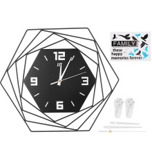 Modern Artistic Atmosphere Wall Clock, 17 Inch Silent Non-Ticking Quartz Clock for Home Decoration, Clear Display Easy-to-Read Numbers with Smooth Hig