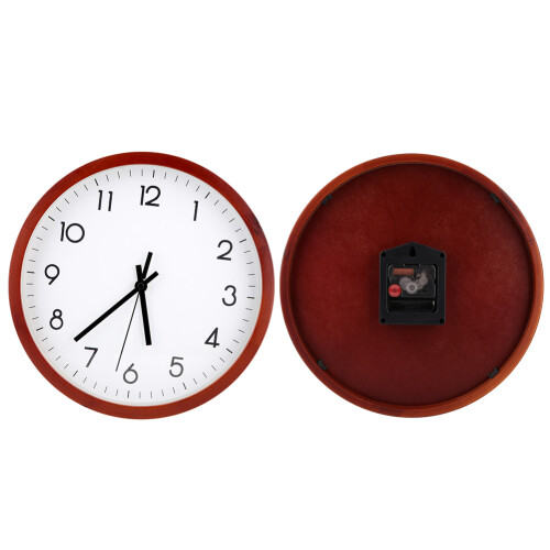 Timeless Elegance: Solid Wood Frame, Modern Minimalist Style, Silent Design, Easy To Use, Battery Powered Wall Clock 1