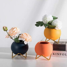 Centrotavola decorativo per soggiorno, vaso rotondo per fiori con decorazioni alla moda, materiale resistente alle alte temperature, perfetto per