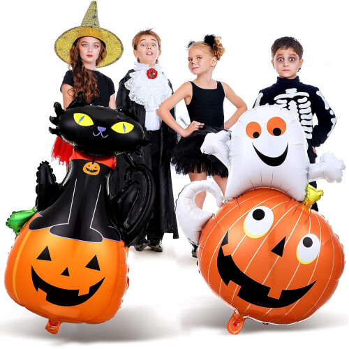 Κιτ γιρλάντας με μπαλόνια για το Halloween, μπαλόνια από φυσικό λάτεξ, αυτοκόλλητο 3D 2