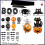 Κιτ γιρλάντας με μπαλόνια για το Halloween, μπαλόνια από φυσικό λάτεξ, αυτοκόλλητο 3D 2