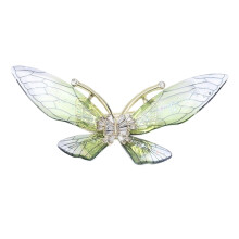 Modern Chic Butterfly Brooch Pin Crafted From-Emerald Green