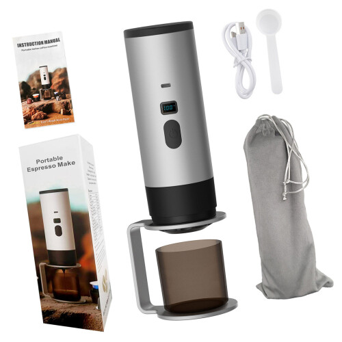 Compacts Mini Espresso Maker Rapid Heat Function Travel-Grey