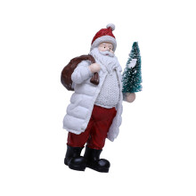 Resin Santa Clauses Statue Christmas-White clothes holdin