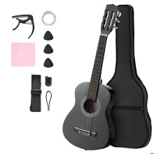 Classieke Gitaar - DUOKU - M5126 - 78 cm - Linde Hout - Ideaal voor Beginners - Zwart