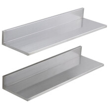 Étagère Murale en Acier Inoxydable-Duoku-de 8,6 po x 30 po avec Dosseret-Support de Rangement Robuste pour Cuisine-Restaurant