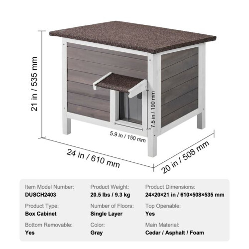 Nichos externos - DUOKU - DUSCH2403 - Resistente às intempéries - Isolado - Cedro 1
