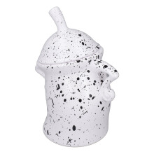 White ABS Biscuit Jar with Lid, 18x20cm Food Storage Container